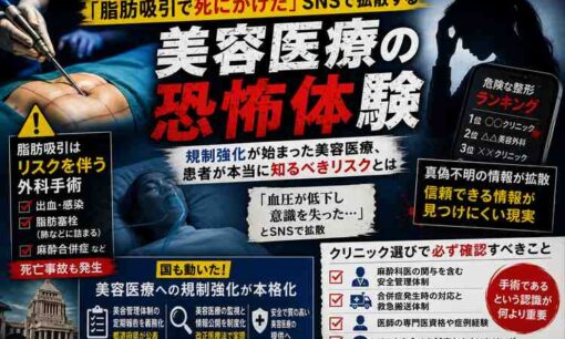 「脂肪吸引で死にかけた」投稿拡散　美容医療で進む安全管理報告