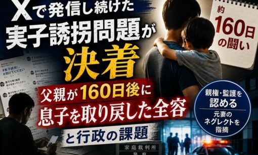 Xで発信し続けた実子誘拐問題が決着  ふわっち配信者ロビンソンさんが息子を取り戻した全容と行政の課題