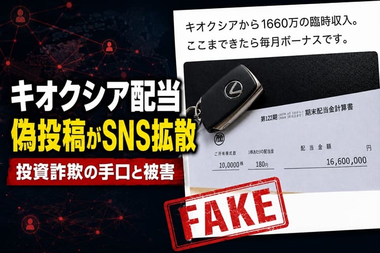 キオクシア SNS 配当詐欺