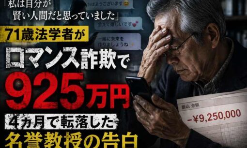 高倉良一・香川大学名誉教授、ロマンス詐欺で925万円　5万円から6回送金