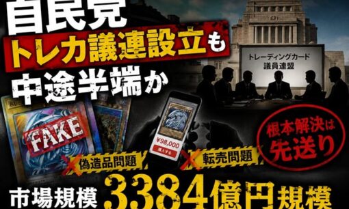 自民党トレカ議連設立も中途半端か  偽造品と転売問題の根本解決は先送り  市場3384億円規模