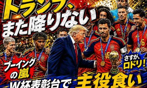トランプ大統領、W杯表彰式でまた降壇せず　ロドリが背中を押した「主役を譲れない男」の違和感