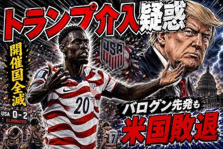 「ずるしても負けた」の声も　米国1-4惨敗、バログン先発を許したFIFA異例措置の重すぎる代償
