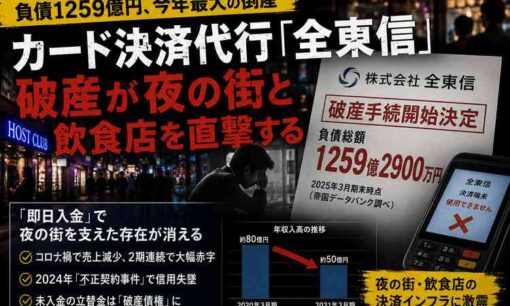 全東信破産でホストクラブに未入金不安　桑田龍征氏も言及した夜の街の決済リスク