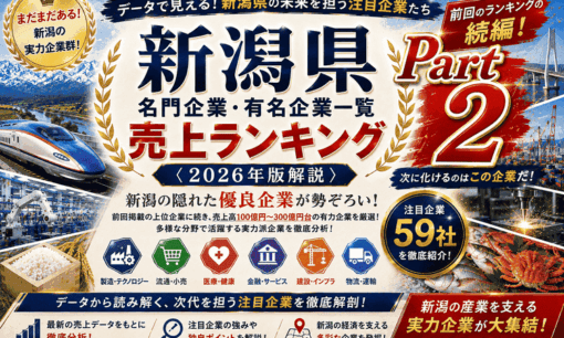 新潟県名門企業・有名企業一覧　売上ランキング〈2026年版解説〉【Part2】