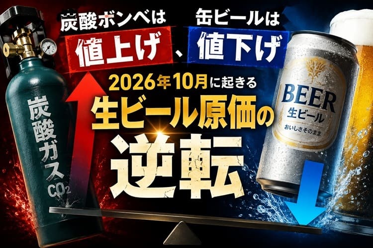 炭酸ガスボンベ　値上げ　ビール値下げ