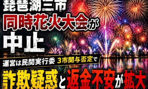琵琶湖三市同時花火大会が中止  運営は民間実行委  3市関与否定で詐欺疑惑と返金不安が拡大