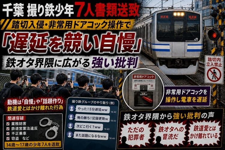 千葉　撮り鉄　少年　逮捕