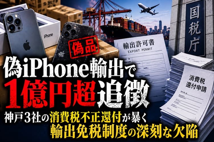 偽iPhone　輸出　追徴課税　脱税