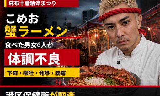 麻布十番納涼まつり、こめお「蟹ラーメン」で男女6人が体調不良　港区保健所が調査