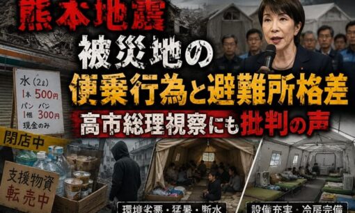 熊本地震  被災地の便乗行為と避難所格差  高市総理視察にも批判の声