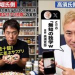 堀大輔氏の1回数十錠、異常なサプリ量に高須院長が一刀両断！「無知の独学」発言から巻き起こる激論の行方
