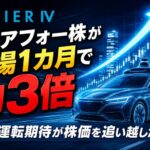ティアフォー株が上場1カ月で約3倍  自動運転期待が株価を追い越した理由