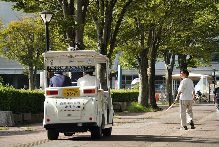 東海クラリオン　つくば市での走行テストの様子