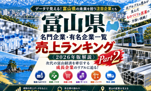 富山県名門企業・有名企業一覧　売上ランキング〈2026年版解説〉【Part2】