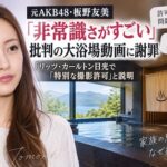 元AKB48・板野友美「非常識さがすごい」批判の大浴場動画に謝罪　リッツ・カールトン日光